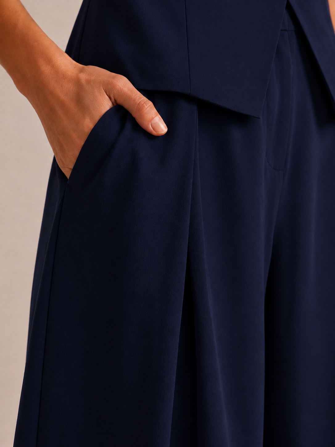 The Midnight Navy Tailored Waistcoat Co-Ord