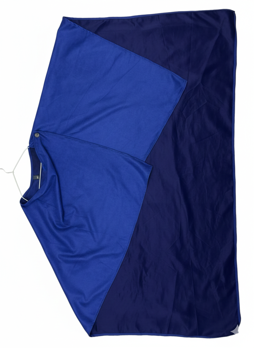 Sukoon Suede Poncho-Midnight Black