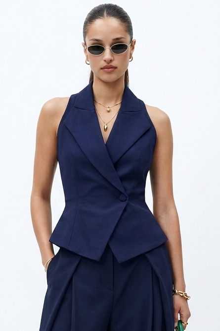 The Tailored Waistcoat Navy