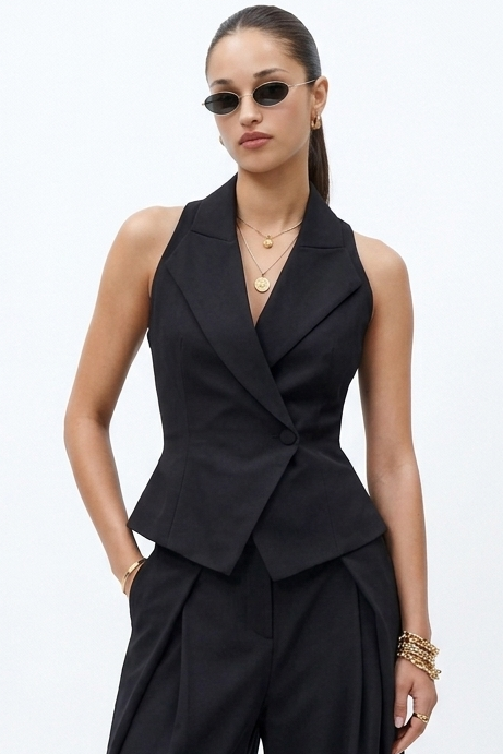 The Tailored Waistcoat Black
