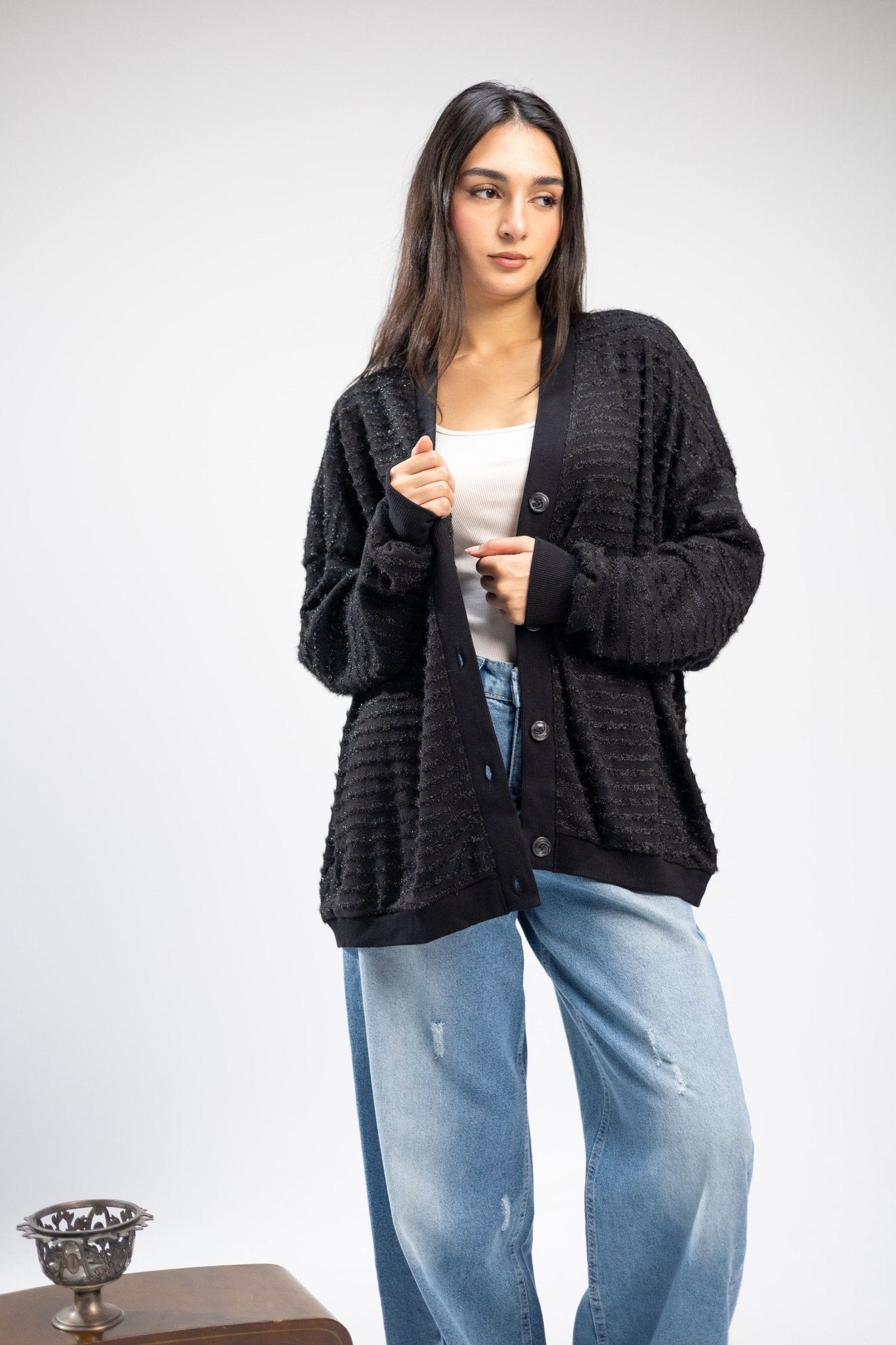 Striped Mohair Cardigan