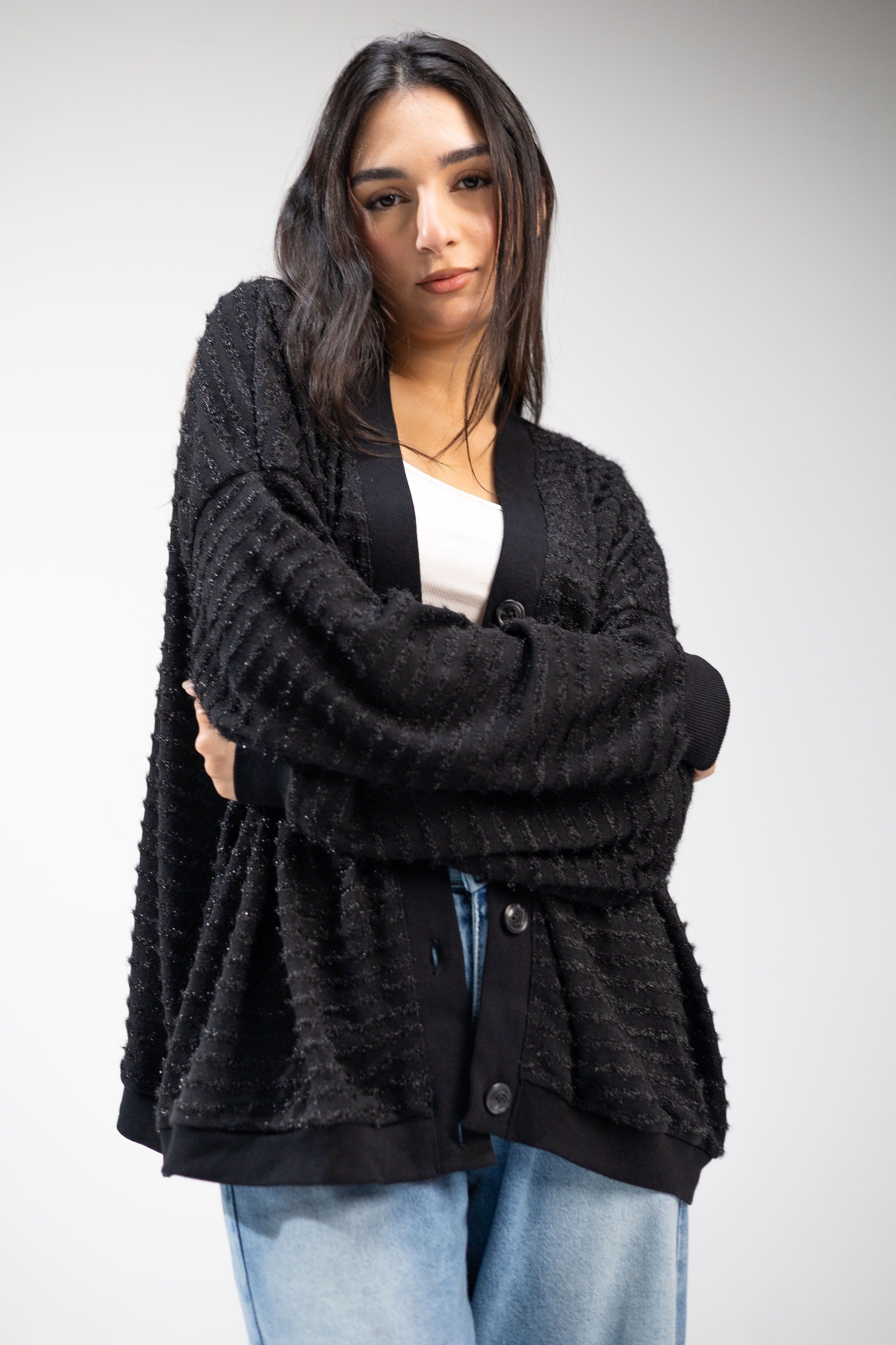 Striped Mohair Cardigan