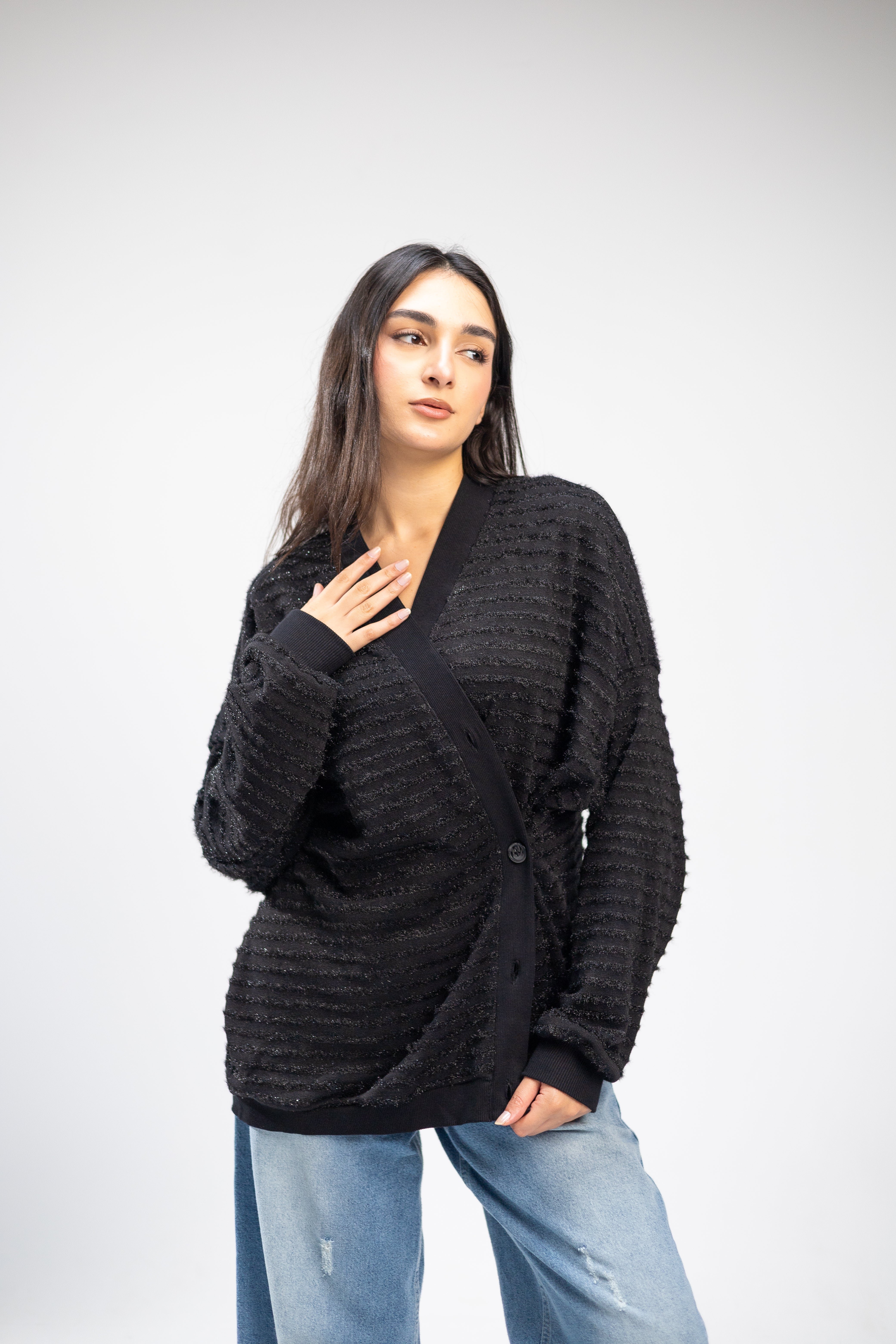 Striped Mohair Cardigan