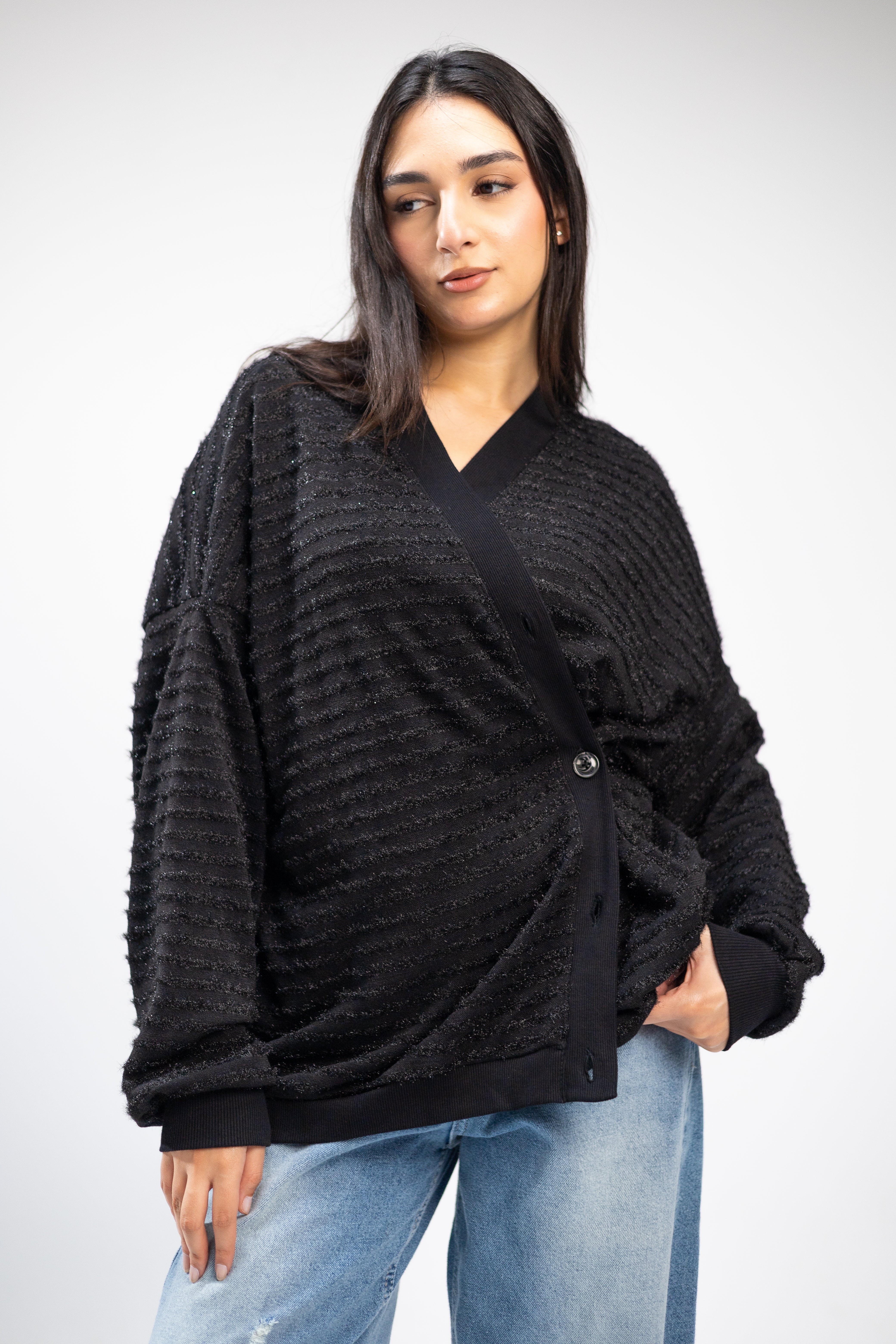 Striped Mohair Cardigan