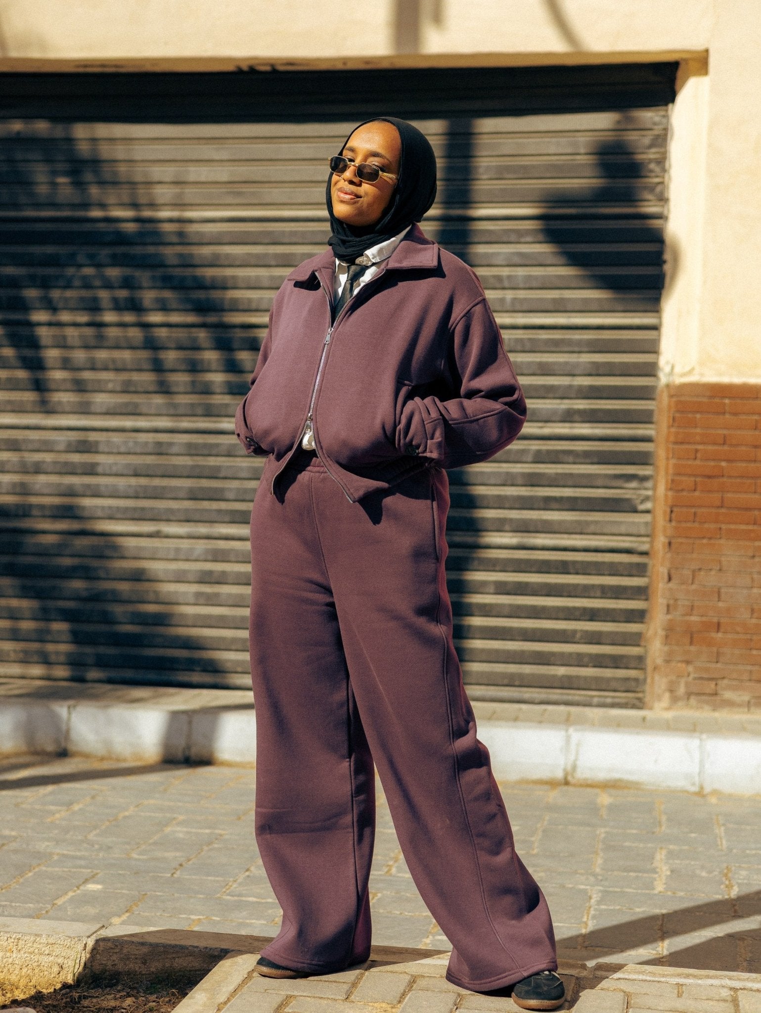 Stand-out Maroon Tracksuit