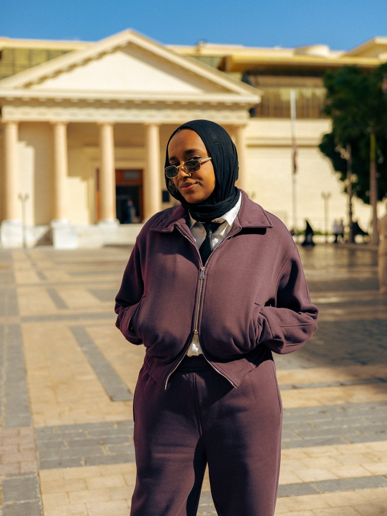 Stand-out Maroon Tracksuit