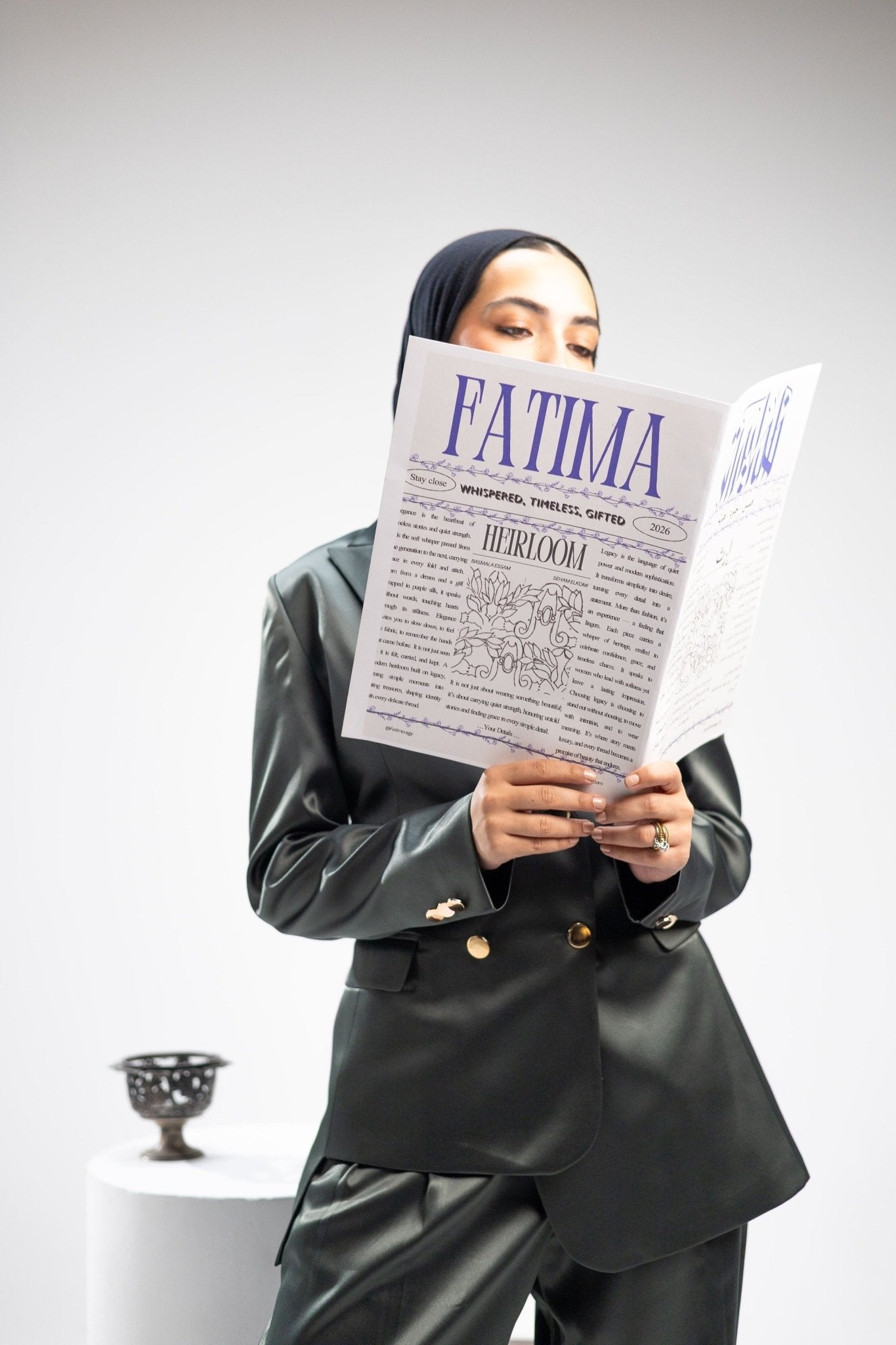 Silk Blazer Olive - Fatima Egy