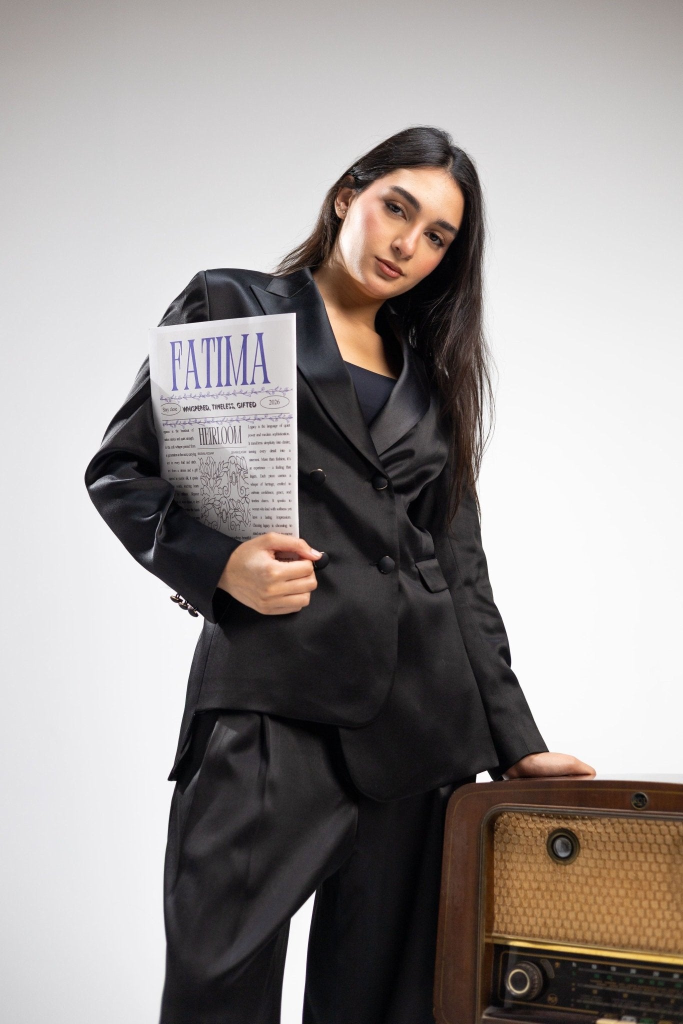 Silk Suit Black - Fatima Egy