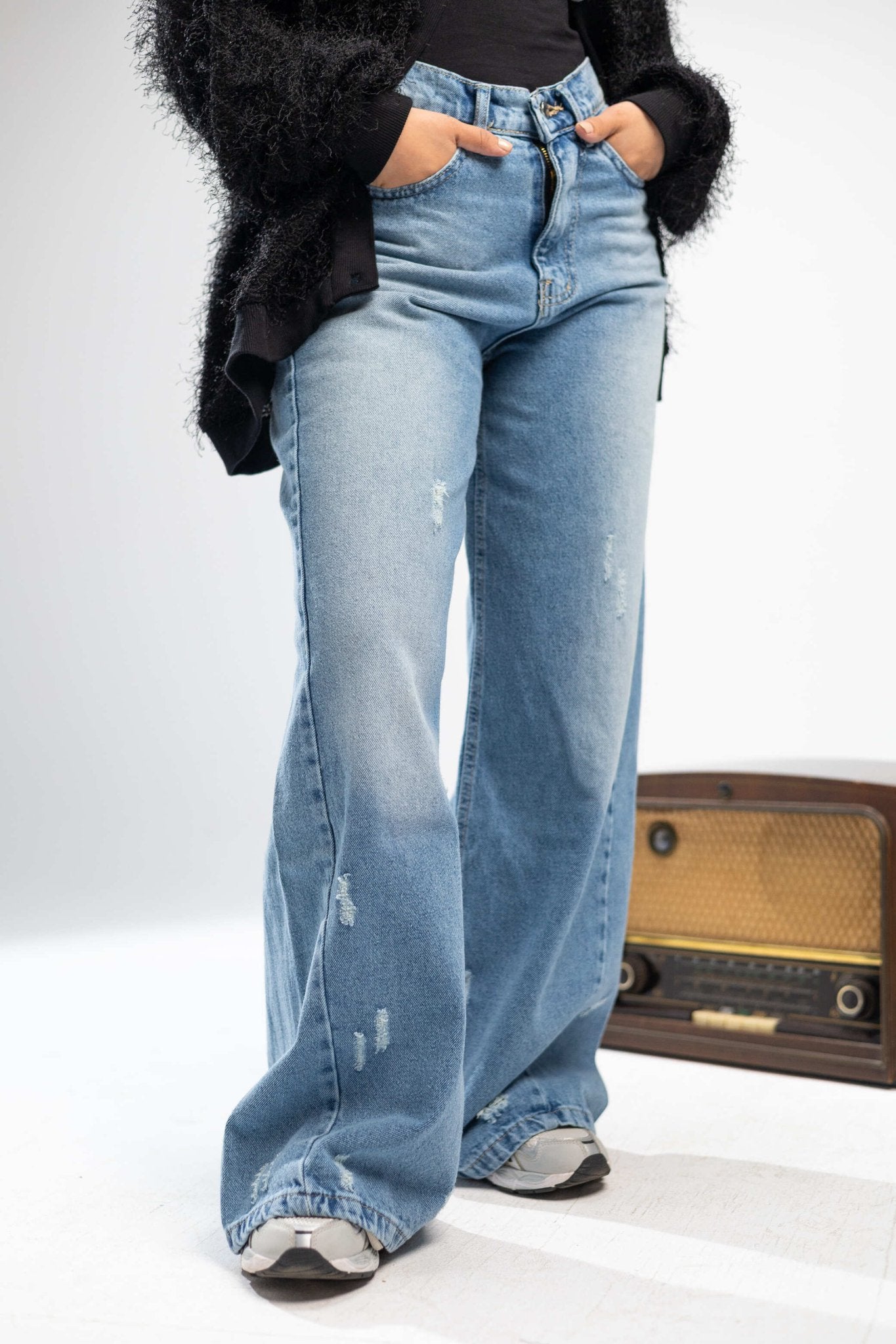Wide Leg Denim Pants - Fatima Egy